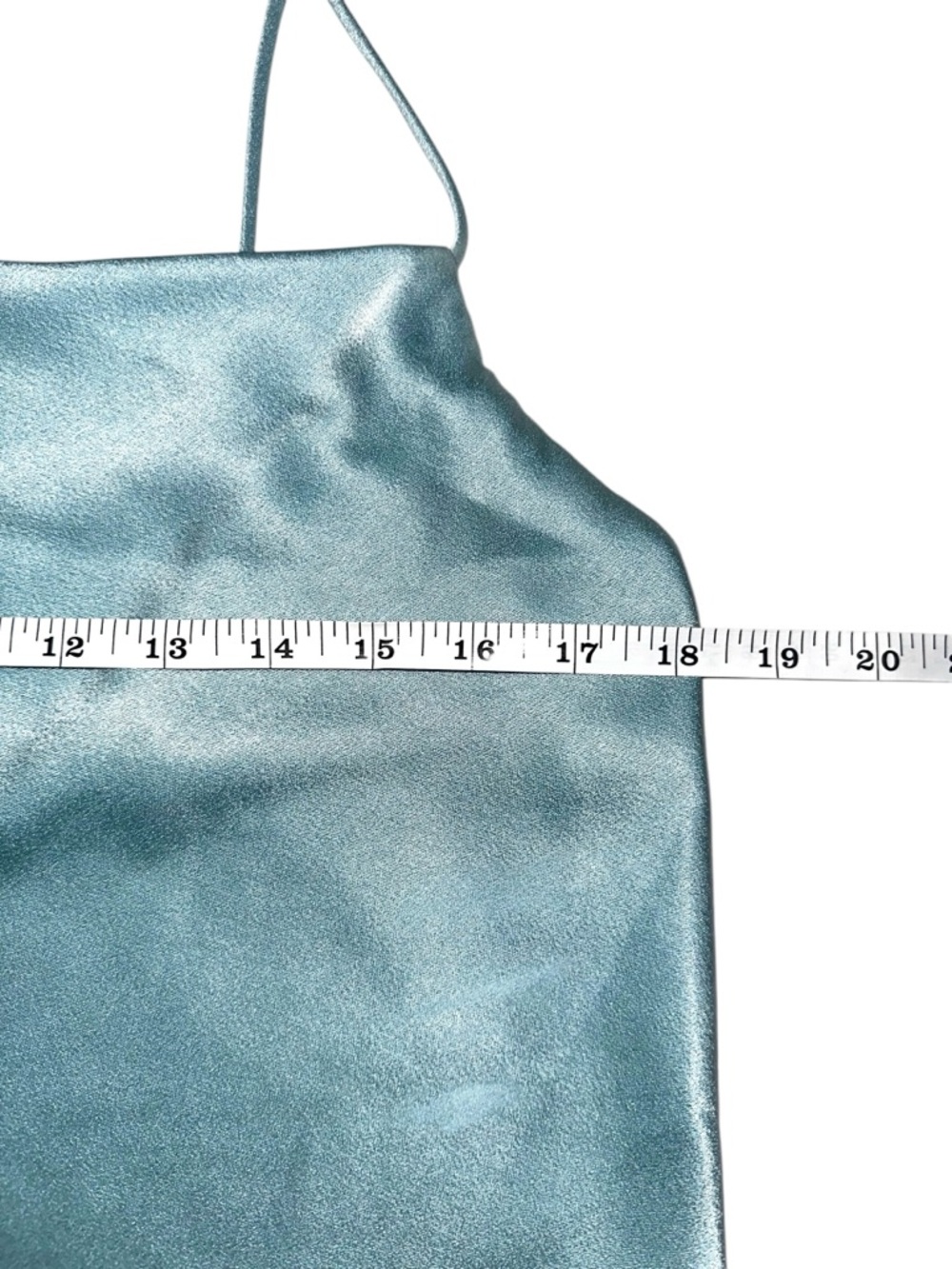 Alice + Olivia Harmon Cowl Neck Light Blue Satin Camisole MEDIUM - Picture 7 of 8